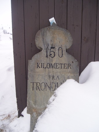 150 kilometer fra Trondheim